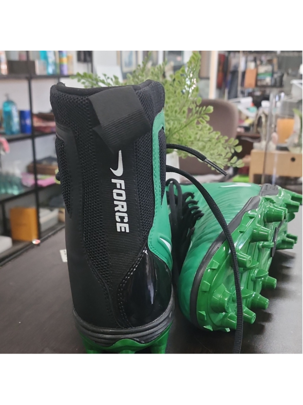 Nike Force Savage Green Football Cleats NEW WITHOUT BOX - Picture 7 of 7